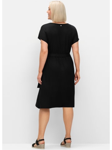 sheego Jerseykleid in schwarz