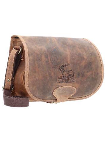 Greenburry Vintage Hunting Bag Umhängetasche Leder 30 cm brown