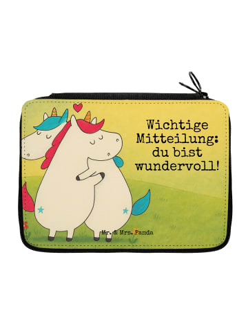 Mr. & Mrs. Panda Federmappe Einhorn Mitteilung Design mit Spruch in Weiß
