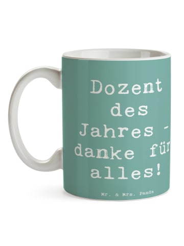 Mr. & Mrs. Panda Tasse Spruch Dozent des Jahres mit Spruch in Meeresbrise