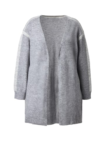 Ulla Popken Strickjacke in hellgrau mélange