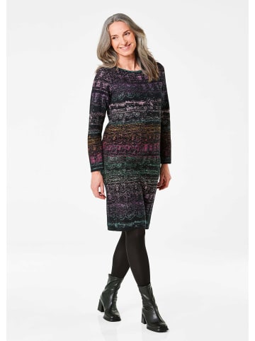 GOLDNER Kurzgröße:  Baumwoll-Strickkleid, Rundhals in bunt