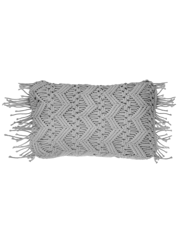 Beliani Dekokissen KIRIKKALE in Grau - (W) 30 x (H) 12 x (L) 45 cm