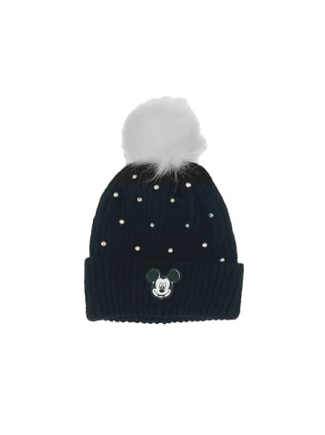 Disney Mickey Mouse Mickey Mouse Winter-Mütze Bommel-Mütze in Schwarz