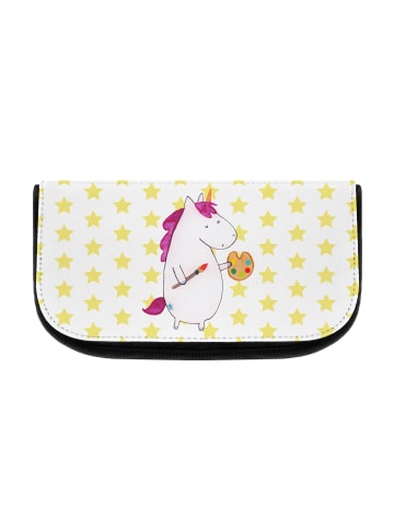 Mr. & Mrs. Panda Kosmetiktasche Einhorn Künstler ohne Spruch in Weiß