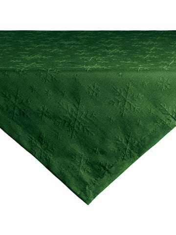 REDBEST Jacquard, Baumwollmischung Mitteldecke Snowflake in dunkelgrün