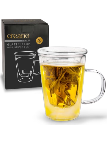 Creano Teeglas "all-in-one" mit Glasfilter - 400ml Glas Typ: H