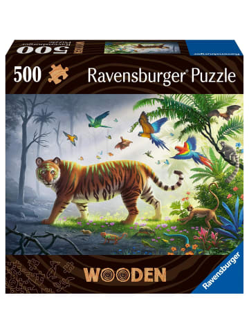 Ravensburger Ravensburger Puzzle 17514 - Tiger im Dschungel - 500 Teile Holzpuzzle mit...