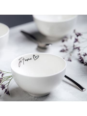 Villeroy & Boch 4er Set Bols Je t'aime Statement ø 13,8 cm weiß in weiß