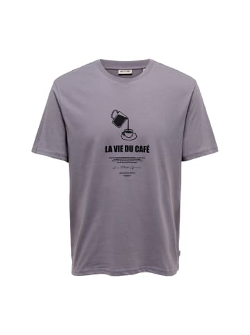 Only&Sons T-Shirt 'Mass Parisien' in lila
