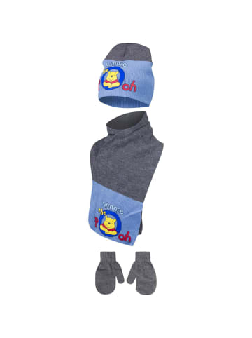 Winnie Puuh Winnie Puuh Baby-Winterset – Mütze, Schal & Handschuhe in Grau