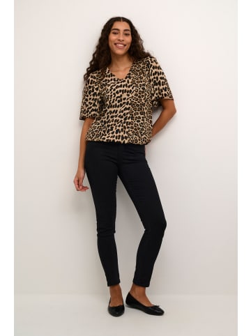 Kaffe Kurzarm-Bluse KAariana in Classic Leopard
