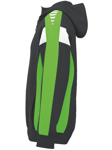 erima Herren Trainingsjacke mit Kapuze in schwarz/green gecko