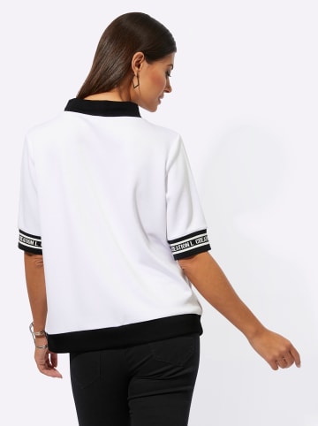 creation L Shirt in weiß-schwarz