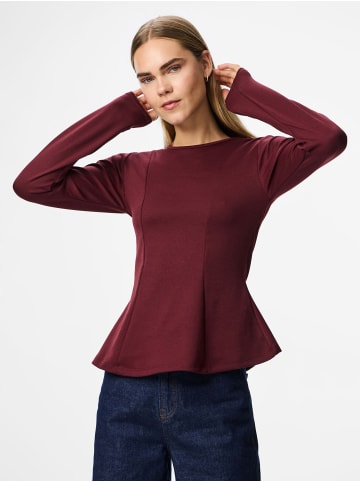 Pieces Oberteil mit langen Ärmeln in Tawny Port