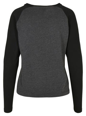 Urban Classics Urban Classics Damen Ladies Contrast Raglan Longsleeve in charcoal/black