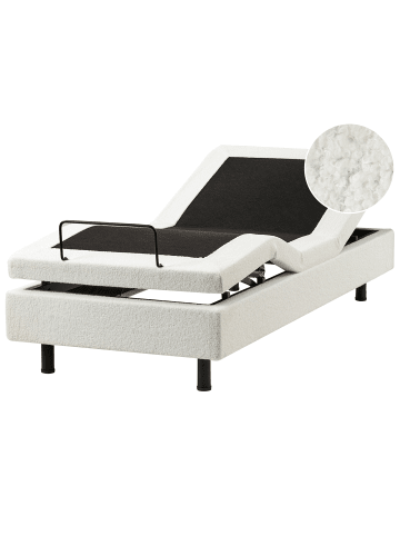 Beliani Einzelbett DUKE in Weiß/Schwarz - (W) 80 x (H) 37 x (L) 200 cm