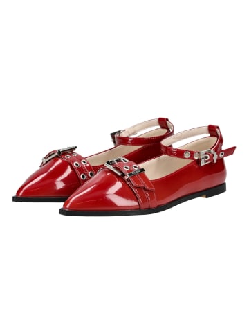 Buffalo Ballerinas in Rot Lack
