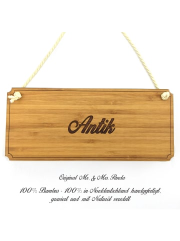 Mr. & Mrs. Panda Hinweisschild Antik mit Spruch in Keine Angabe