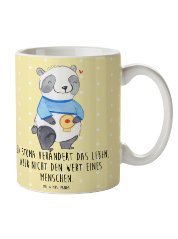 Mr. & Mrs. Panda Kaffeetasse Panda künstlicher Darmausgang mit S... in Gelb Pastell