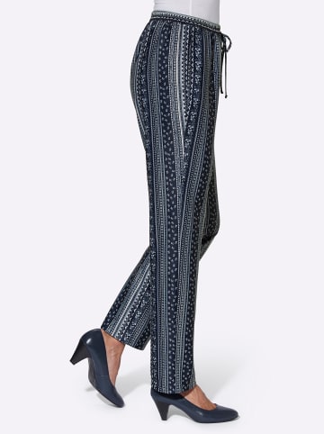 WITT WEIDEN Jersey-Hose in marine-gestreift