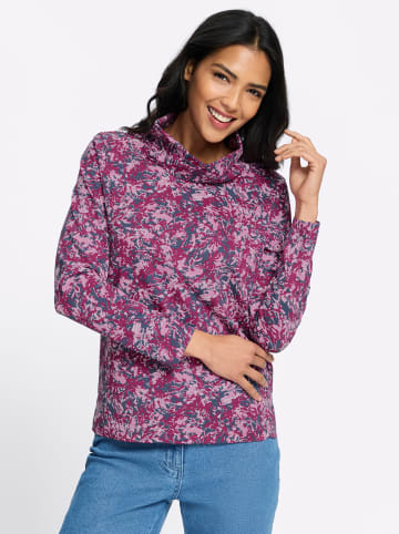 Sieh an! Rollkragen-Shirt in rauchblau-erika-bedruckt