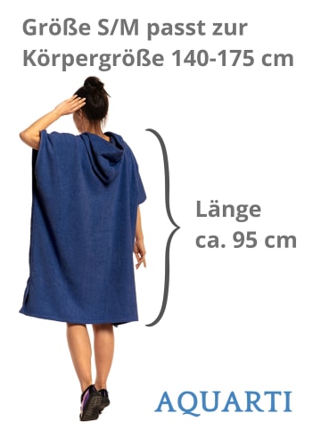 Aquarti Badeponcho in dunkelblau