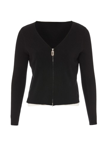 LEOMIA Damen Strickjacke in Schwarz