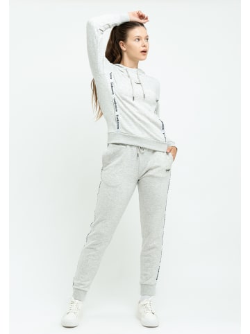 Tom Barron Freizeitanzug LINE PATTERN SWEATSHIRT HODDIE AND PANT SET in grey