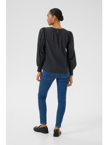Kaffe Langarm-Bluse KAroca in Black Deep