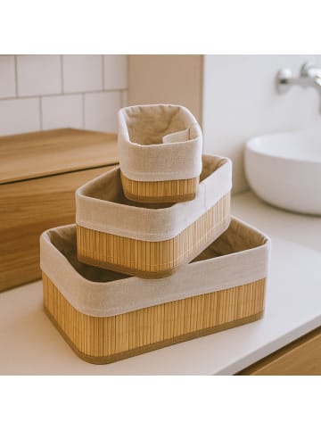 BOXIMO Aufbewahrungskörbe in beige