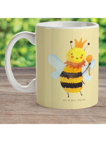 Mr. & Mrs. Panda Tasse Biene König ohne Spruch in Gelb Pastell