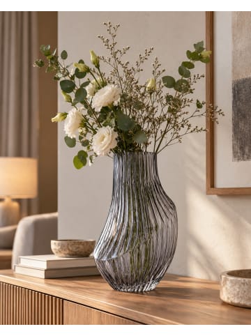 Blumenvase MYRSINA in Grau - (W) 20 x (H) 36 x (L) 20 cm