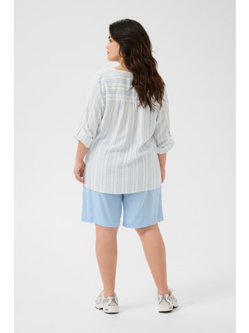 KAFFE curve Langarm-Bluse KCmille Loose fit in Chalk/Soft Chambray Stripe