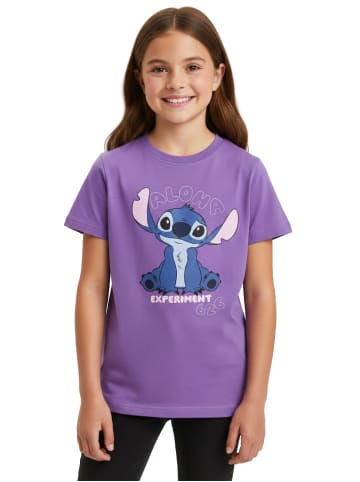 Lilo & Stitch Disney Lilo & Stich T-Shirt Aloha Experiment Shirt Oberteil in lila