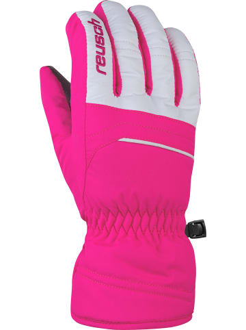 Reusch Fingerhandschuh Alan Junior in pink glo / white