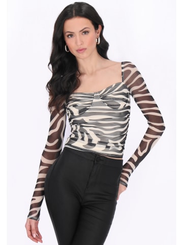 faina Women Blouse in white black