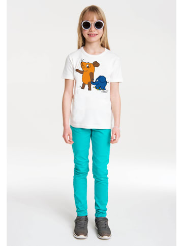 Logoshirt T-Shirt Sendung mit der Maus - Maus & Elefant in altweiss