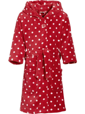 Playshoes Bademantel "Fleece-Bademantel Punkte" in Rot