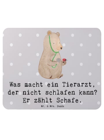 Mr. & Mrs. Panda Maus Pad Tierarzt Schafzählen mit Spruch in Grau Pastell