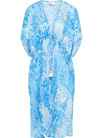 IZIA Kimono in Blau Weiss