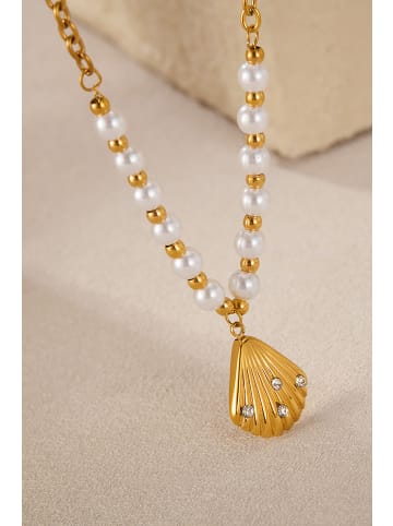 collezione alessandro Kurze Kette " Muschel " in golden