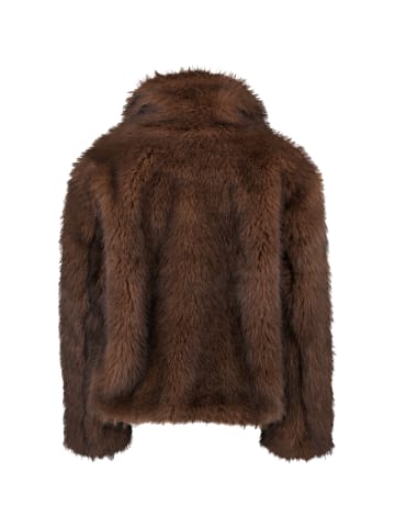 Zero  Jacke in Felloptik in Hot Fudge