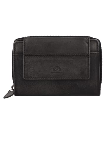 Greenburry Destressed Geldbörse RFID Schutz Leder 13.5 cm in silver grey