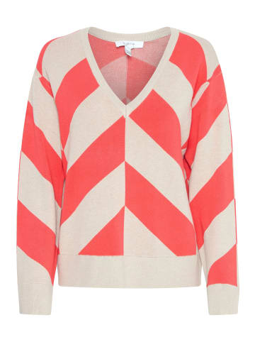 b. young BYMMORLA GEOMETRIC JUMPER - KNIT Regular fit in Poinsettia Mix