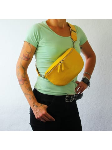 Florence Leder Gürteltasche Florence Tasche gelb, mehrfarbig ca. 25cm