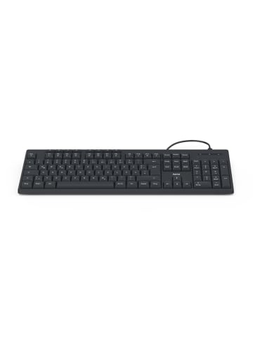 Hama CK-200, kabelgebunden, Schwarz, QWERTZ in Schwarz
