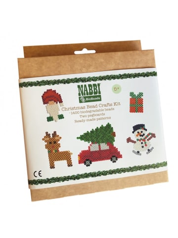 Nabbi BioBeads Ø 5mm, Santa Car Set, 1.400 Stk., 2 Legeplatten - ab 5 Jahren