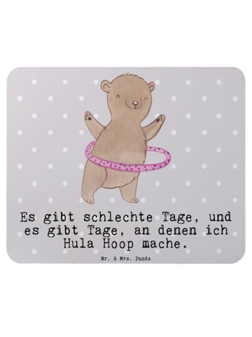 Mr. & Mrs. Panda Mauspad Bär Hula Hoop mit Spruch in Grau Pastell