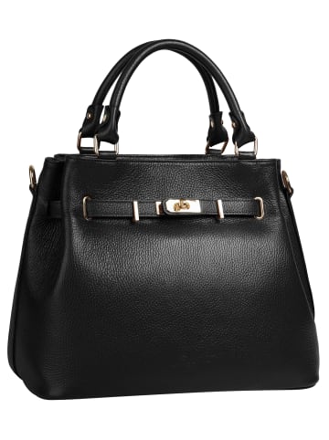 Samantha Look Handtasche echt Leder in schwarz